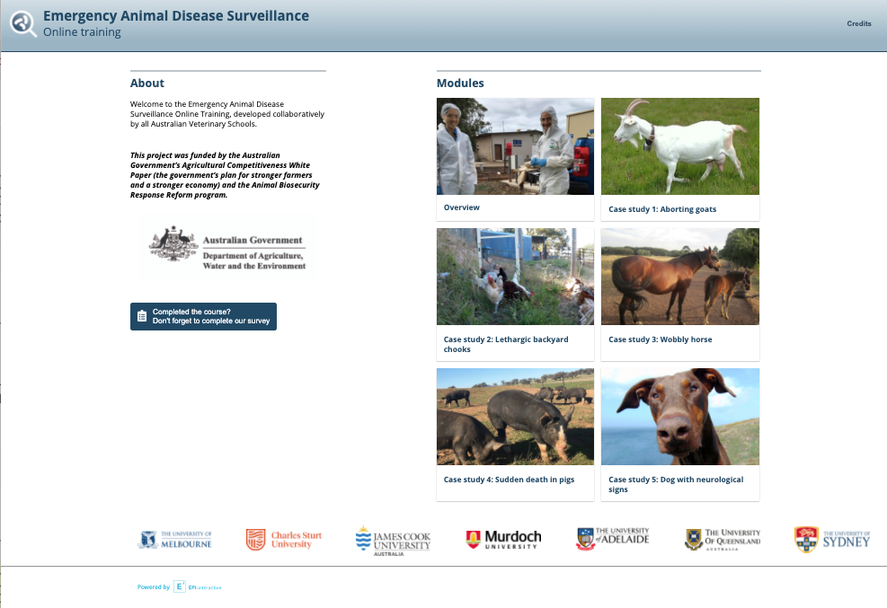Free online Emergency Animal Disease training for clinicians